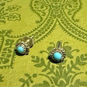 Navajo Sterling silver /Persian Turquoise earrings